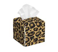 Leopardo Negro Amarillo,Dispensador de pañuelos, Funda para Caja de pañuelos, dispensador de pañuelos