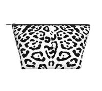 Leopardo Negro Blanco, Bolsa de artículos de tocador Bolsa de Maquillaje Bolsa de cosméticos Bolsa de artículos de tocador de Viaje portátil