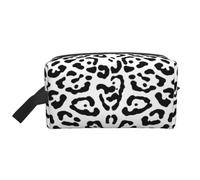 Leopardo Negro Blanco, Bolsa de Maquillaje Bolsa de cosméticos Bolsa de artículos de tocador de Viaje portátil Organizador de Bolsa de Maquillaje