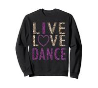 Leopardo Pink Cheetah Print Live Love Dance Groovy Boho Lindo Sudadera