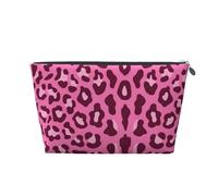 Leopardo Rosa, Bolsa de artículos de tocador Bolsa de Maquillaje Bolsa de cosméticos Bolsa de artículos de tocador de Viaje portátil