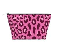 Leopardo Rosa, Bolsa de artículos de tocador Bolsa de Maquillaje Bolsa de cosméticos Bolsa de artículos de tocador de Viaje portátil