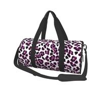 Leopardo Rosa, Bolsa de Viaje de Gran Capacidad, Bolso Redondo, Bolsa de Viaje Deportiva, Bolsa de Mano, Bolsa de Fitness