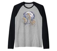 Leopardo Salvaje Luna Llena Cielo Noche Depredador Poder Fel Camiseta Manga Raglan