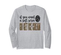 Leopardo, si Quieres un Servicio Suave, ve a Conseguir Helado de Voleibol Manga Larga