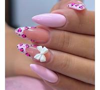 Leopardo Uñas Falsas 24 Uds Prensa Uñas Manicura Explicaciones Con Arcos Consejos Pegamento En Uñas Para Manicura Elegante Uñas Acrílicas