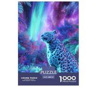 Leopardoooo 1000 Piezas Rompecabezas Juego De Familia Creativo Maravilloso Puzzle Regalo para La Relajación para Regalos De Viaje, Presente 52x38cm/1000pcs