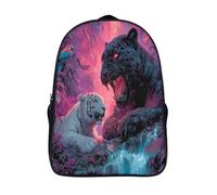 Leopardos, Tiger Cubs, And Rainbow-colored Parrots Mochilas Hombre Chicas Bolsas Para Trabajo,viaje,diario,escolar Y Escolares De Gran Capacidad 16 inch