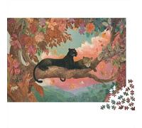 Leopardos y jaguaresHermosas Copas de árbolesRompecabezas De 1000 Piezas para Adultos, Juegos Educativos70x50cm/1000pcs