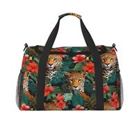 Leopards in The Jungle - Bolsa de viaje compacta resistente al agua para deportes, gimnasio y fin de semana para hombres y mujeres