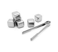 Leopold Vienna - Pinzas para cubitos de hielo (6 unidades, acero inoxidable)