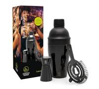 Leopold Vienna - Set de cóctel Acolon 3 piezas negro (coctelera, colador, pipeta) - set de regalo