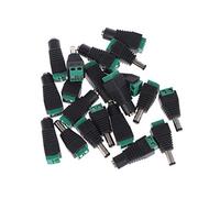 LEORX 2.1 * 5.5 mm macho y hembra DC Power Plug Jack adaptadores conectores para cámara CCTV dirigido tira luces - 10 pares