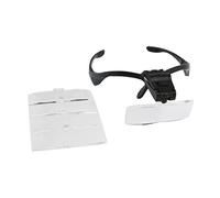 LEORX Joyería Lupa Visera Herramienta con 5 Lentes Intercambiables y 2-LED de iluminación