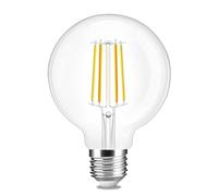 Leo's Light 12W G80 Amber LED Bombilla de Filamento, Retro Bombilla, Estilo de Edison，220-240V, E27, Luz Blanca Cálida 2700K, 1200LM, Sustituye a 100W bombilla incandescent (Clear, 12W)