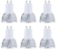 Leo's Light Bombillas LED GU10 3000K Blanco Cálida 9W 800 Lúmenes Equivalente 80W Halógena. 60 ° Luz Blanca Fría Lámpara LED, Pack de 6 (Blanca Cálida-3000K, GU10)