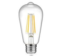 Leo's Light Vintage Edison Bombillas LED ST64 de Filamento LED E27, Luz Blanca Cálida 2700K, 12W, 1200LM Decoración Iluminación para Hogar, Cafés, Bares (Clear, 12W)