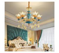 LEOSHI con fuente de luz de tres colores Lámpara de sala de estar Lámpara principal para el hogar Lámparas de comedor (Color: D, Tamaño: 10 cabezas 95 CM-70 CM) Made in China