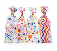 LEOSINDA 100 bolsas de celofán arcoíris de 5 x 11 pulgadas, bolsa de regalo de plástico con lazos giratorios para el día de San Valentín y cumpleaños, regalo de galletas, bodas, embalaje de fiesta
