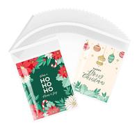 LEOSINDA 100 bolsas de celofán resellables transparentes de 6.5 x 9.5 pulgadas, bolsas de aperitivos, bolsas de galletas, bolsas de celofán de 1.36 mil