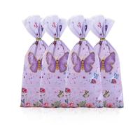 LEOSINDA Bolsas de celofán, 100 bolsas de celofán transparente de 5 x 11 pulgadas, 100 lazos giratorios para envolver regalos, embalar dulces, postre, panadería, galletas, chocolate, recuerdos de