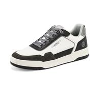 LEOSS ORIGINAL Zapatillas Casuales Hombre Zapatos Urbanos de Cuero Sintético Calzado Cómodo con Cordones para Desplazamiento Diario (Negro, 40 EU, MLE250486-1)