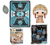 Leota Haunted Mansion Souls Disney Ghosts Spirit Madame Characters Mini Figure Bundled with Hitchhiking Shot Glass + Blind Bag Magnet + Ride Book + Disneyland Anniversary Cards Pack Spooky 5 Items