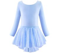 Leotardos con Falda de Ballet de Manga Larga, Vestidos de Baile, Traje de tutú para Bailarina, niñas pequeñas Mujer Cintura De Punto Corta