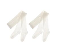 Leotardos Para Bebés Niñas Verano 2/4 Pares, Leggings De Malla Transpirable Para Niños Pequeños Para Recién Nacidos De Verano De 0 A 6 Años (Paquete de 2, Blanco,L)