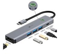 LEOTEC DOCKING STATION 6EN1 1USB-C PD100 POWER&DATOS 3USB3.0 1HDMI 4K 30HZ
