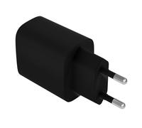 LEOTEC CARGADOR 20W CARGA RAPIDA 1 USB TIPO-C PD 1 USB-A NEGRO