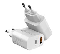 Leotec cargador universal 20w 1usb-c pd + 1usb-a blanco