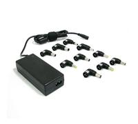 Leotec Cargador para portátil LENCSHOME10 – Universal 70W automático, 10 conectores, 15–20V Negro