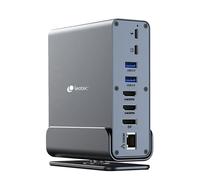Leotec Docking Station 15-1 LEDS06 - USB Tipo-C, 5xUSB, 2xHDMI 4K, RJ45, lector de tarjetas - Gris