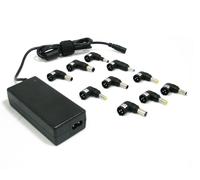 Leotec Cargador para portátil LENCSHOME10 – Universal 70W automático, 10 conectores, 15–20V Negro