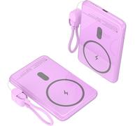Leotec power bank inalámbrico 5000mah 20w rosa