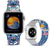 Leotop Compatible con Apple Watch Band Stitch Holiday Paty 42mm 44mm 45mm/iWatch Ultra 49mm Soft Silikon Magic Fancy Armband Kompatibel mit iWatch SE/SE 2 Serie 9 8 7 6 5 4 3 2 1 Kinder Männer Frauen