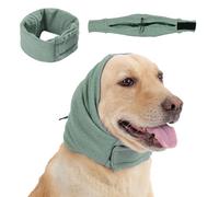 LEOTRAG Sudadera con capucha calmante para perros, sin sacudidas, orejeras ajustables para protección contra el ruido, cubierta para la cabeza para aliviar la ansiedad por deformación de la cabeza