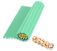 LEOUEANR Tapete de sushi de silicona azul con textura de bambú, rodillo de sushi antiadherente, accesorio reutilizable para hacer sushi en el hogar y principiantes, 8.5 x 7.8 pulgadas (1 pieza)