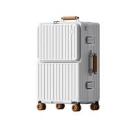 LEOVEN Maleta de Viaje Rígida, Carga Frontal, LS-2518A, PC Marco de Aluminio Maleta, Mango de Poliuretano Colorido, Portavasos Plegable, USB, Silencioso con Freno y Amortiguador, TSA Cerradura