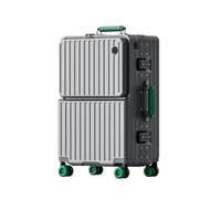 LEOVEN Maleta de Viaje Rígida, Carga Frontal, LS-2518A, PC Marco de Aluminio Maleta, Mango de Poliuretano Colorido, Portavasos Plegable, USB, Silencioso con Freno y Amortiguador, TSA Cerradura