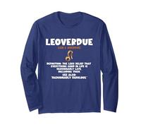Leoverdue - The Leo's Belief That Everything Good in Life is Manga Larga, Unisex para Adultos, Azul Marino, M