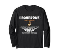Leoverdue - The Leo's Belief That Everything Good in Life is Manga Larga, Unisex para Adultos, Negro, S
