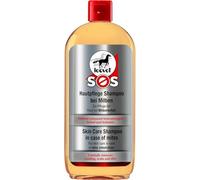 Leovet Champú SOS para el cuidado de la piel para caballos, 500 ml, para el cuidado de la piel dañada por ácaros y parásitos, para caspa, pérdida de cabello y rozaduras