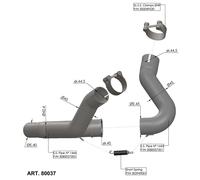LEOVINCE 80037 CONECTOR ELIMINA CATALIZADOR DUCATI DESERT X 22- MONSTER 937...
