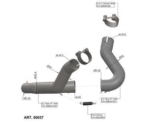 LEOVINCE 80037 CONECTOR ELIMINA CATALIZADOR DUCATI DESERT X 22- MONSTER 937...