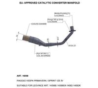 Leovince Adaptador Colector De Escape Vespa 16058