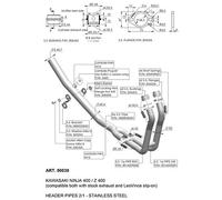 LEOVINCE KIT COLLETTORI KAWASAKI400 18-23; Z/NINJA 500 24-