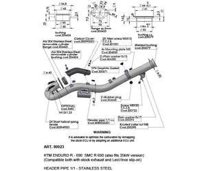 LEOVINCE KIT COLLETTORI KTM SMC/ENDURO690 19-