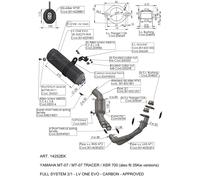 LEOVINCE SCARICO COMPLETO LV ONE EVOCARBON YAMAHA MT-07 16-20